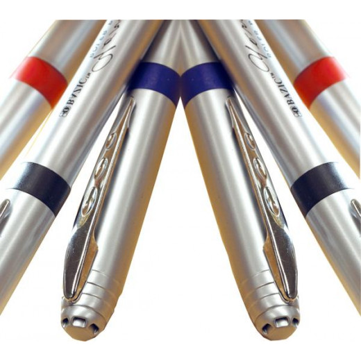 قلم حبر سائل يورك متعدد الألوان مع مقبض (3 / عبوة) من بازيك