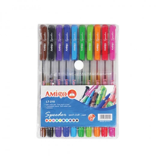 Amigo Speeder Colored Pen Set, 10 Pieces