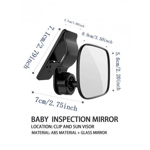 Plain Baby Car Mirror, 1pc