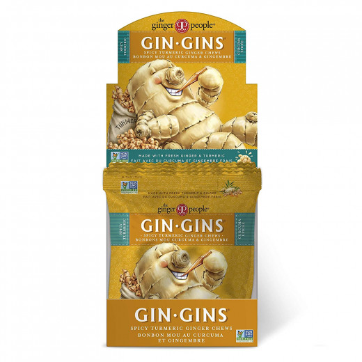 The Ginger People Gin·Gins Spicy Turmeric Ginger Chewy Candy, 84 Gram