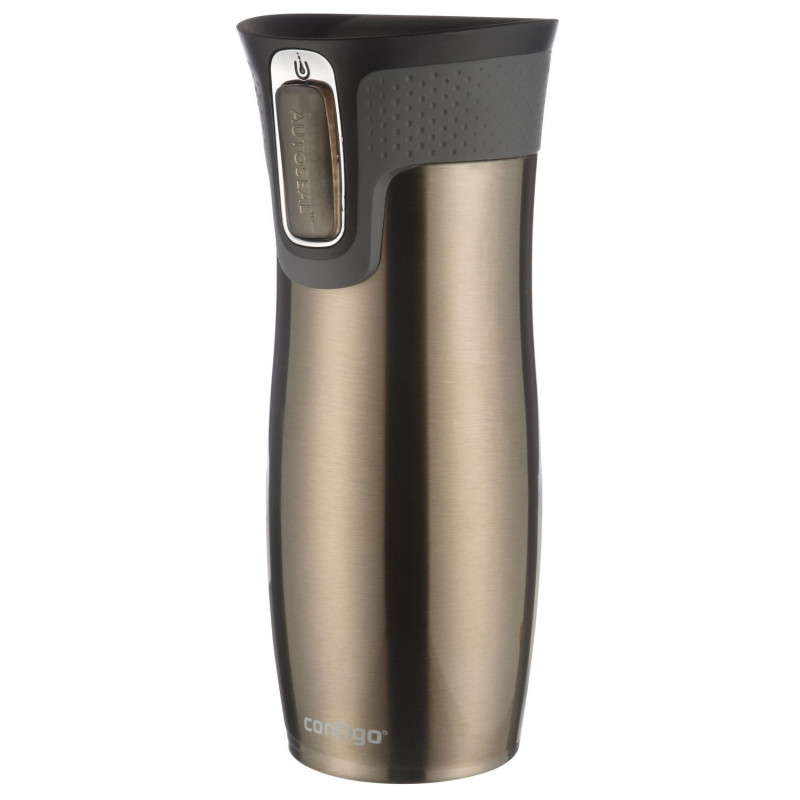 Contigo Autoseal West Loop Vacuum-Insulated Stainless Steel Travel Mug, 16 oz, Earl Grey