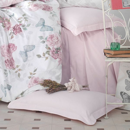 Nova home rosella printed duvet rainforce cover set 100% cotton pink king size