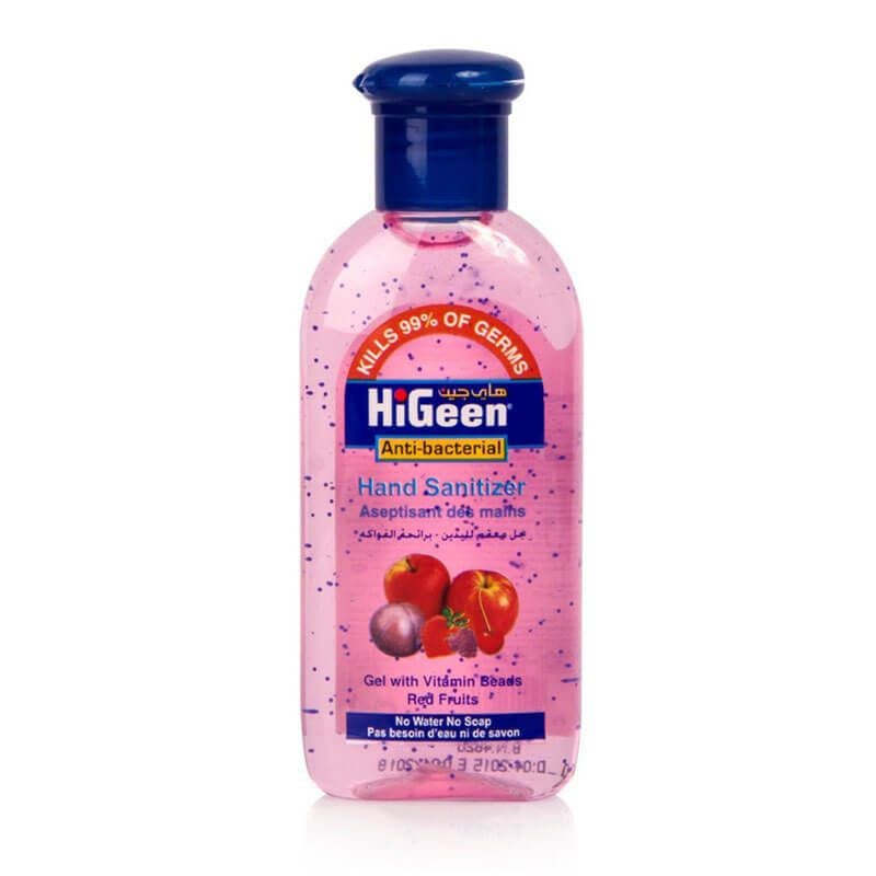 HiGeen Antibacterial Hand Sanitizer Gel   Red Fruit 50 ml | Baby | Health & Safety | Detergents & Cleaning Supplies