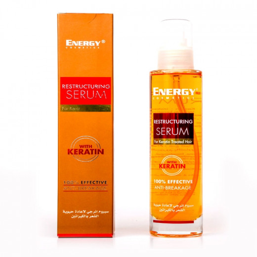 Energy Cosmetics Keratin Treated Hair Restructuring Serum, 100 Ml