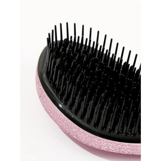 Plastic Glitter Hair Brush, Pink Color