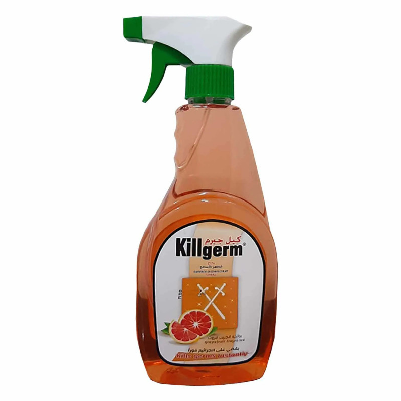 Killgerm Surface Disinfectant Spray Grape Fruit Fragrance,  630ml | Kitchen | Cleaning Supplies | Cleaning Liquids & Powders