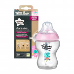 Tommee Tippee Closer to Nature 340 ml Decorated Bottle, Girl, +3 months
