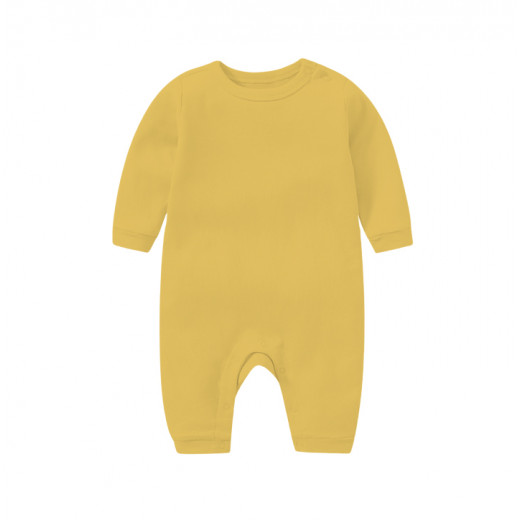 Baby Rompers Long Sleeve Bodysuit, Yellow, 12 Month