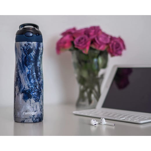 Contigo Autospout Ashland Couture Chill - Vacuum Insulated Stainless Steel Water Bottle, 590 ml, Cloudburst