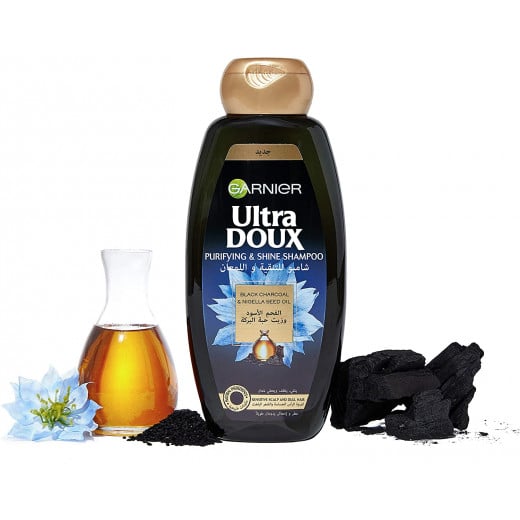 Garnier Ultra Doux Black Charcoal & Nigella Seed Oil Purifying & Shine Shampoo, 400ml