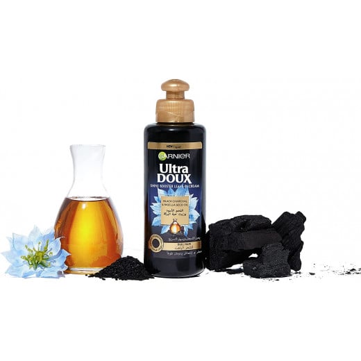 Garnier Ultra Doux Black Charcoal & Nigella Seed Oil Shine Booster Leave-in Cream, 200ml
