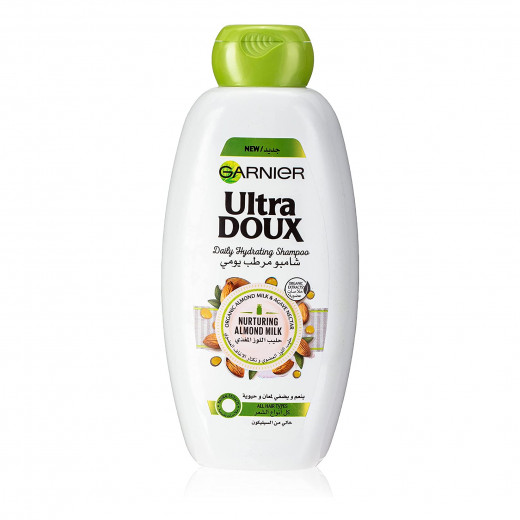 Garnier Ultra Doux Almond Milk Hydrating Shampoo, 600 ml