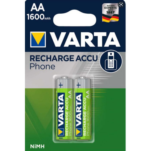 Varta Rechargeable NiMH Battery AA 1.2 V 1600 mAh 2-Blister