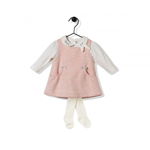فستان أطفال قطن مع سويت شيرت ، باللون المشمشي ، 3-6 أشهر من بيبيتو