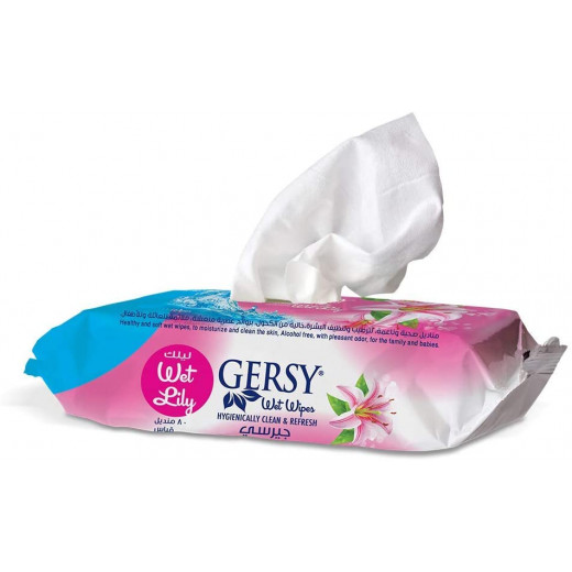 Gersy Wet Wipes Lily, 80ps