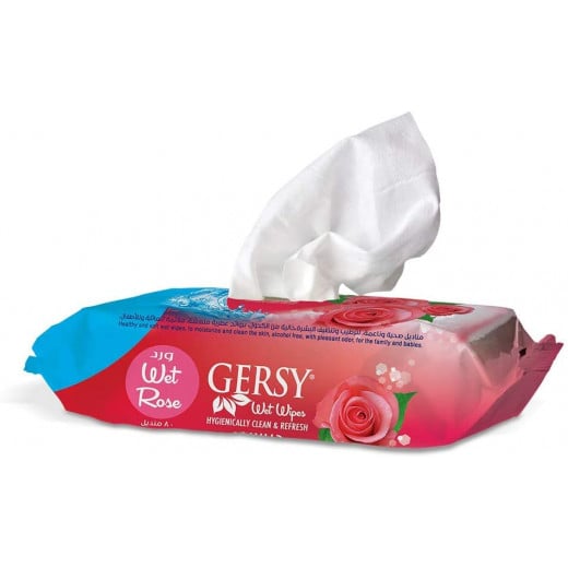 Gersy Wet Wipes Rose, 80ps