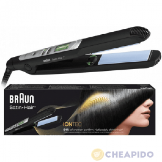 Braun Satin Hair Iontec Straightener, Black and Green Color
