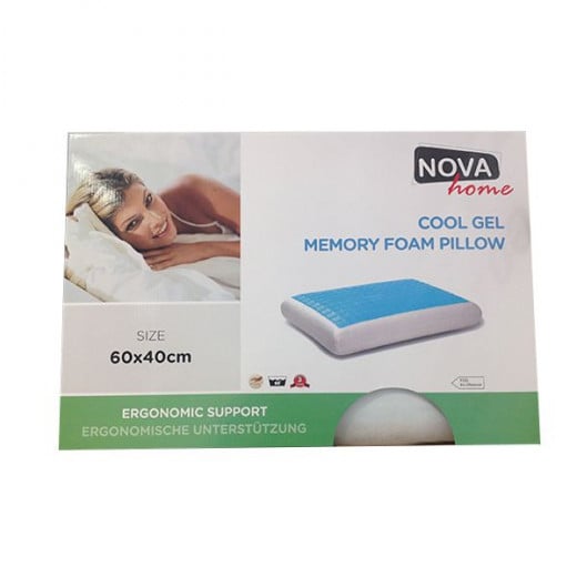 Nova Home Memory Gel Pillow, White Color