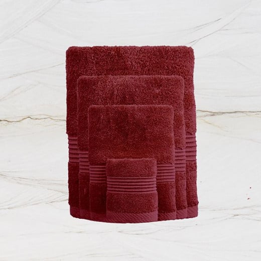 Nova home pretty collection towel, cotton, burgundy color, 33*33 cm