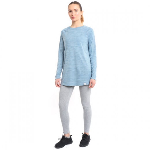 RB Women's Long Sleeve Training Top, Large Size, Baby Blue Color