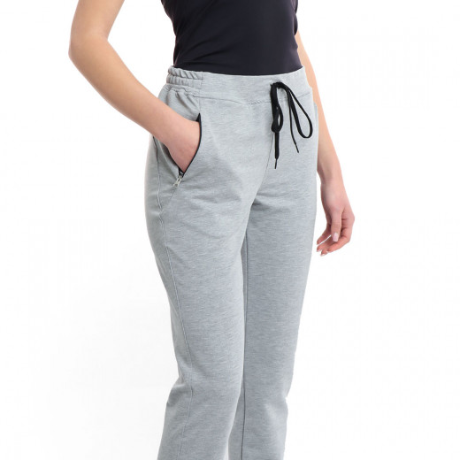 RB Women's Jogger Sweatpants, X Large Size, Light Grey Color