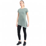RB Women's Side High-Low T-Shirt, Small Size, Green Color