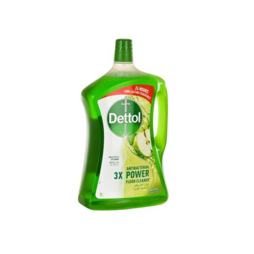 Dettol Floor Cleaner Liquid 4in1 Green Apple, 3 L