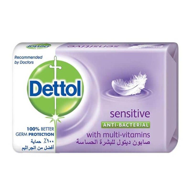 Dettol Anti Bacterial Sensitive Skin Soap Bar, 165 gm | Home | Bathroom Fixtures | Hands Wash & Soaps