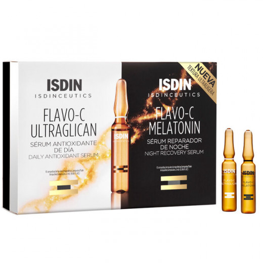 Isdin Isdinceutics Flavo-C Melatonin + Ultraglican 20 Ampules, 2ml