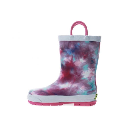 Western Chief Tie Dye Glitter Rain Boot for Kids, Size 20