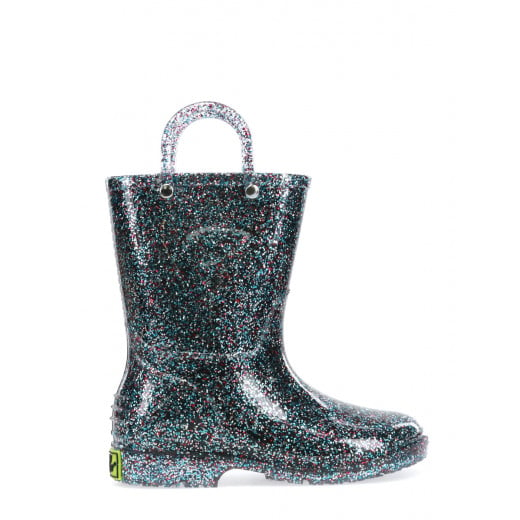 Western Chief Kids Glitter Rain Boots, Multi Color, Size 31