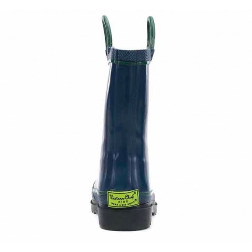 Western Chief Kids Firechief Rain Boot, Navy Color, Size 27