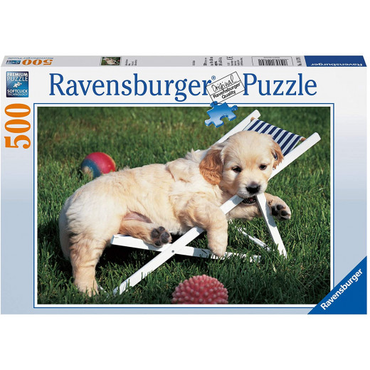 لعبة الأحجية بتصميم كلب المسترد الذهبي, 500 قطعة  من رافنسبرغر