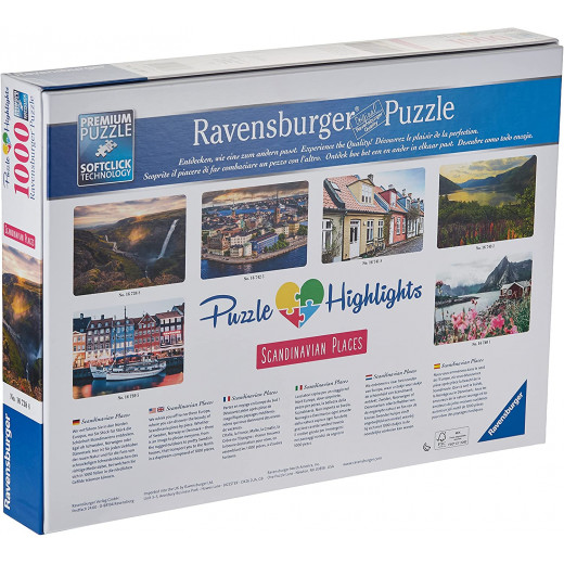 Ravensburger Puzzle Scandinavian Places Haifoss of Island,1000 Pieces