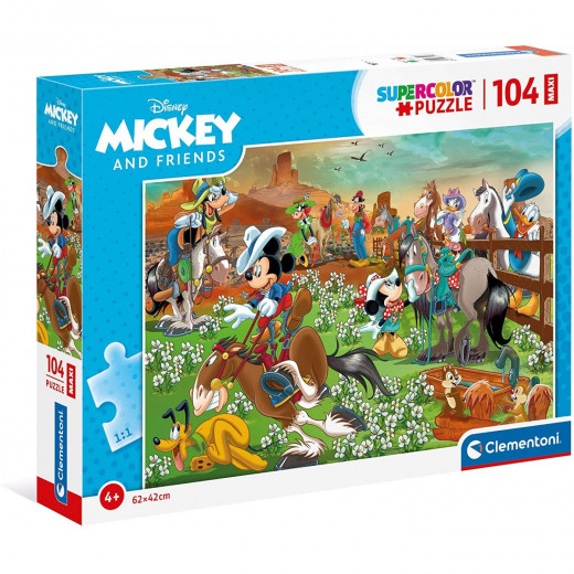 لعبة الأحجية ماكسي بإصدار ميكي والأصدقاء , 104 قطعة  من كليمنتوني
