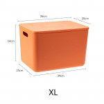 صندوق تخزين مع غطاء, باللون البرتقالي, 36*25.3*24 سم