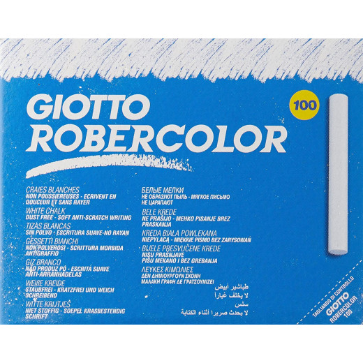 Giotto Robercolor Chalk, White, Pack of 100