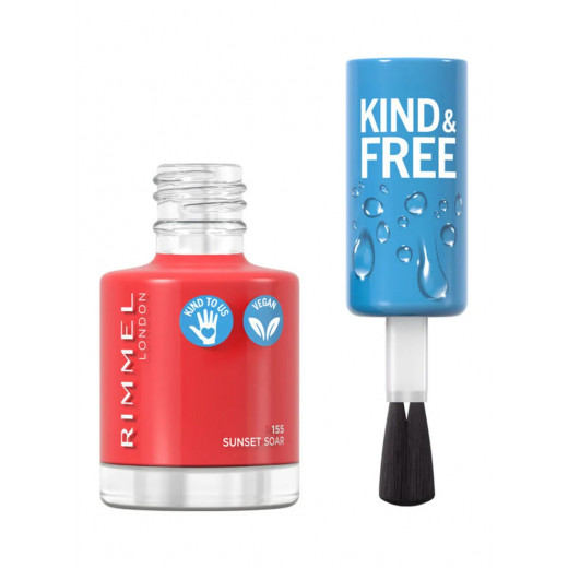 Rimmel London Kind and Free Clean Nail Polish, Watermelon Color 155, 8 Ml