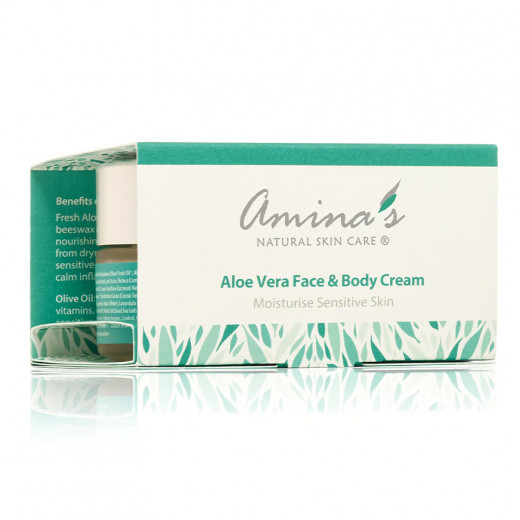 Amina's Natural Aloe Vera Face & Body Moisturizing Cream 50ml