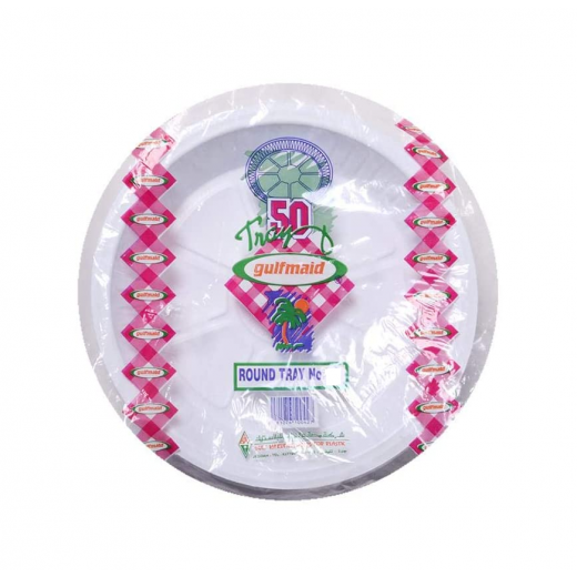 Gulfmaid Plastic Plates, Number 22, Round Size, 50 Pieces