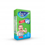 Fine Baby Diapers Jumbo Pack, Size 3, Medium, 4-9 Kg, 48 Diapers