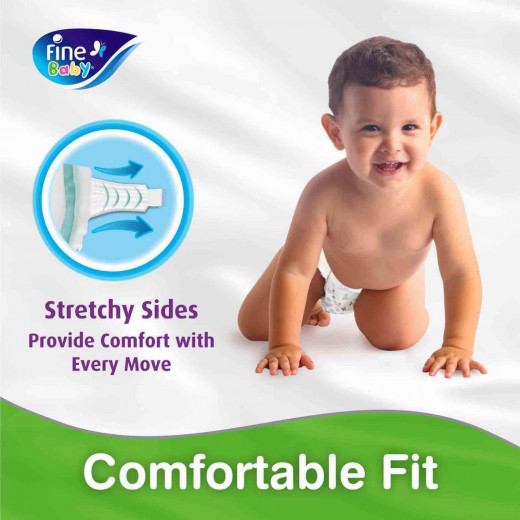 Fine Baby Diapers Mega Pack, Size 6, Junior 16+ Kg, 66 Diapers