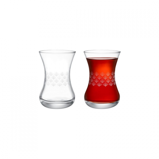 Madame Coco Lavem Soft Rain Tea Glass, 6 Pieces, 155 Ml