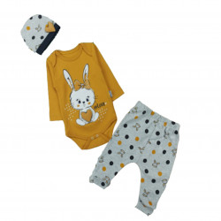 بدلة أطفال ، 3 قطع ، بتصميم الأرنب من ميني ورلد