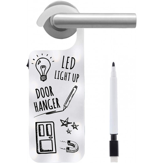 Light Up Door Hanger, With Write Board