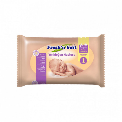 Fresh'n Soft Water Wipes Newborn Wet Towels, 40 Wipes X 12 Pack