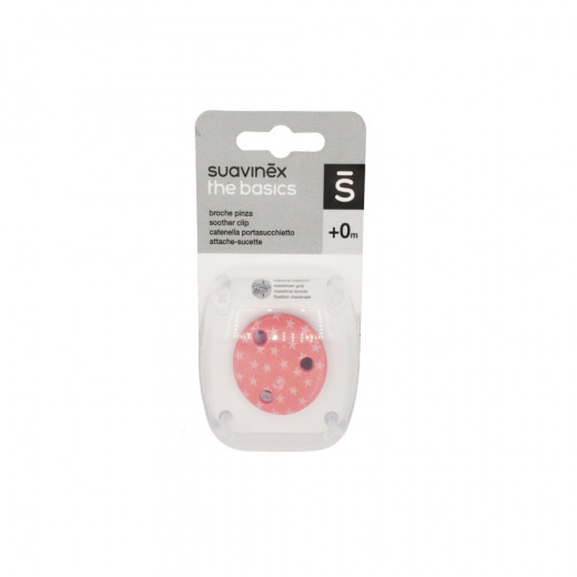 Suavinex Soother Clip the Basics, Light Pink Color