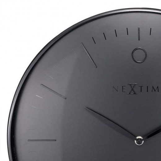 Nextime glamour wall clock, black color