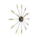 Nextime plug in wall clock, gold color