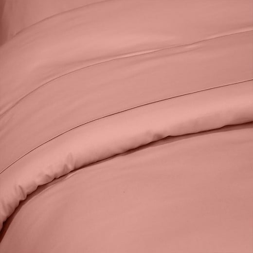 غطاء وجه لحاف بتصميم سادة, قطن, باللون الوردي, حجم مفرد ونص من فيلدكريست
